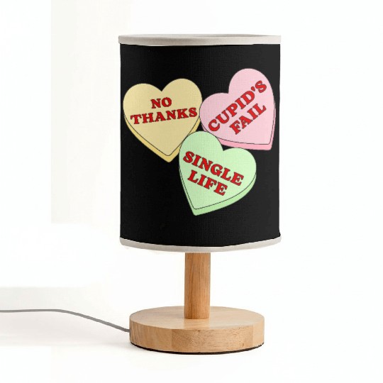 Valentines Candy Hearts Fabric Lamps