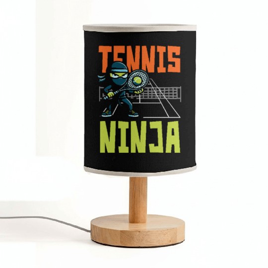 Tennis Ninja For Aspiring Athletes Fabric Lamps