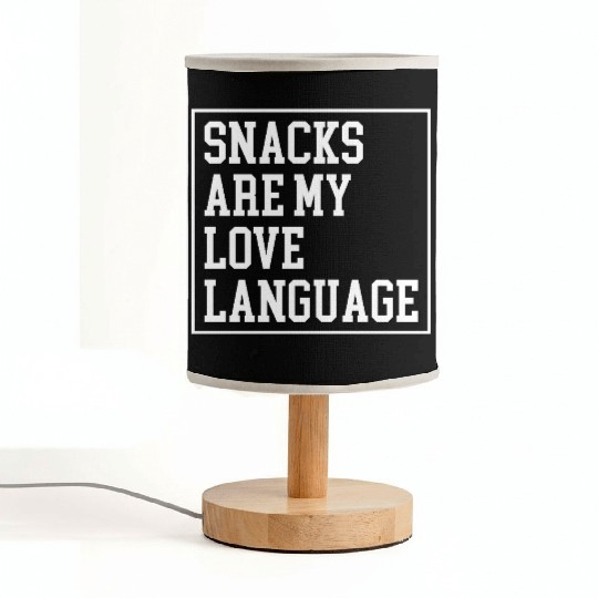 Snacks Are My Love Language Retro Valentine Fabric Lamps