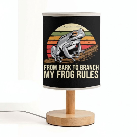Gray Tree Frog Lover Animal Amphibian Froggy Toad Fabric Lamps