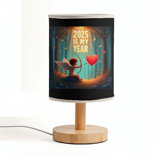 Cupid with heart and arrow 2025 is my year Fabric Lamps