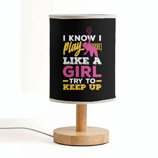 Tennis Play Like A Girl Keep Up Fabric Lamps