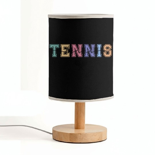 Tennis Typography and Tennis Rackets Fabric Lamps