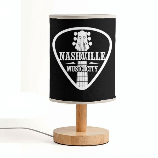 Nashville Music City Guitar Pick Fabric Lamps