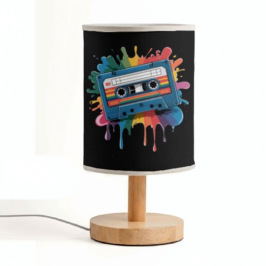 80s Retro Cassette Splash Classic Cassette Tape Fabric Lamps