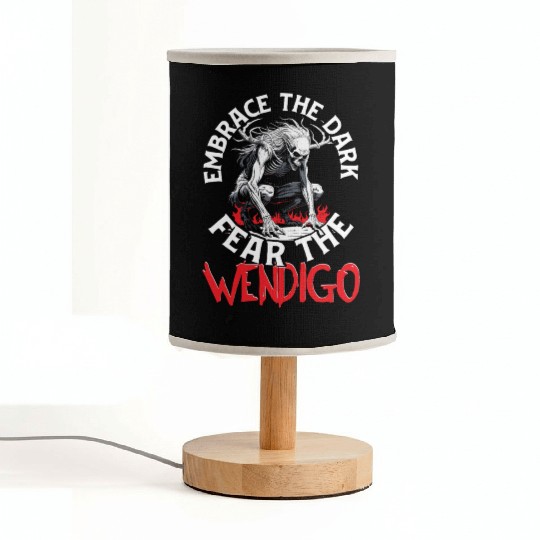 Cryptid Embrace The Dark Fear The Wendigo Fabric Lamps