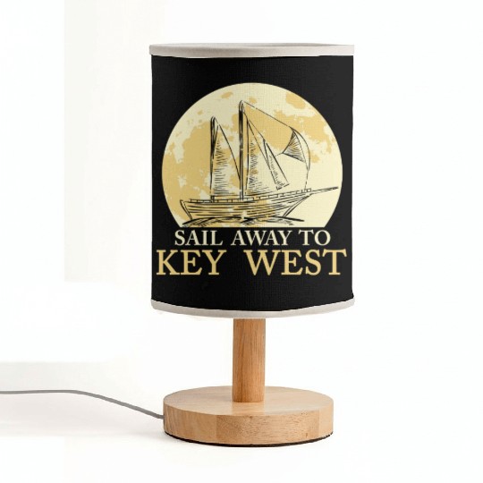 Florida Keys SAIL AWAY TO KEY-WEST Sailing Outfit Fabric Lamps