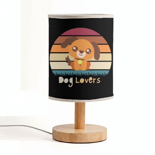 Dog lovers funny and cut dog Fabric Lamps