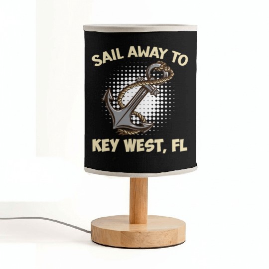 Florida Keys SAIL AWAY TO KEY-WEST Sailing Outfit Fabric Lamps