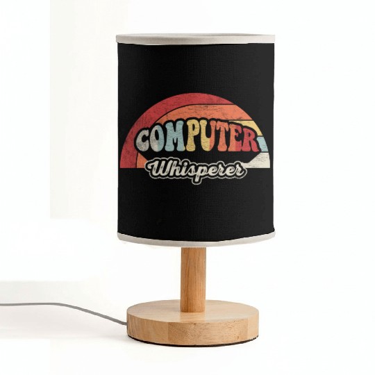 Computer Whisperer Geek Nerd Funny Retro Vintage Fabric Lamps