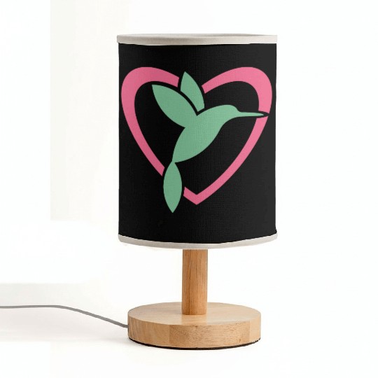 Hummingbird Heart For Birds Lovers Fabric Lamps