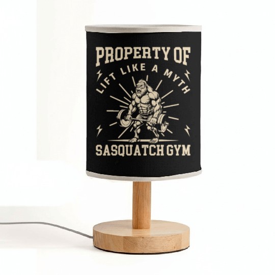 Lift Like a Myth Sasquatch Gym Art Print Fabric Lamps