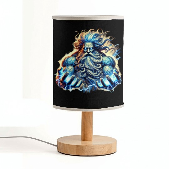 The Greek God Zeus with Lightning Fabric Lamps