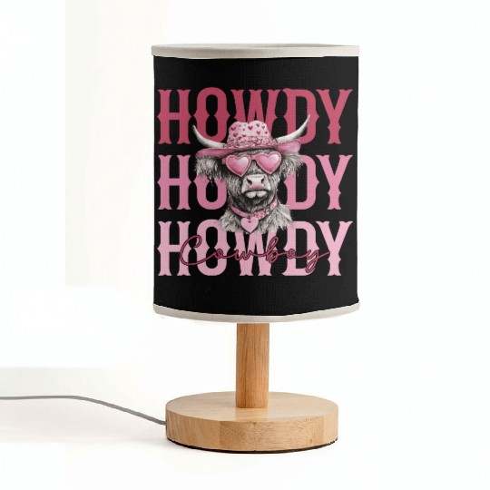 Highland cow - Howdy Cowboy Fabric Lamps