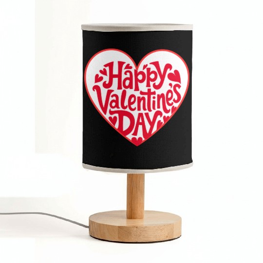 happy valentines day; love;Valentin;romantice;red Fabric Lamps