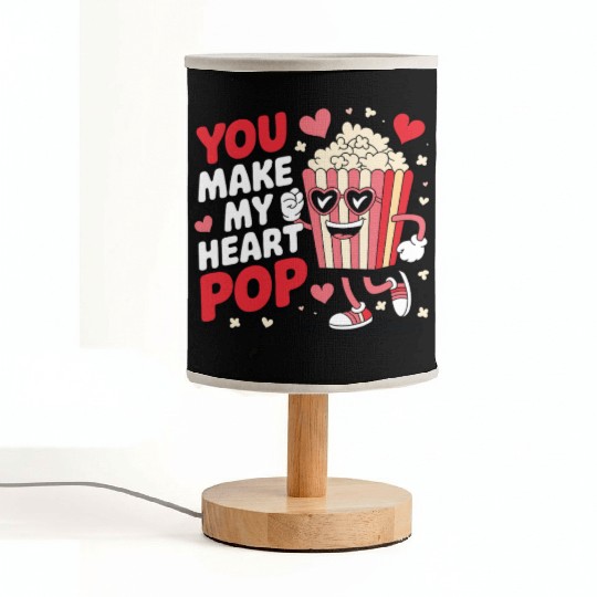 Fun You Make My Heart Pop Popcorn Fabric Lamps