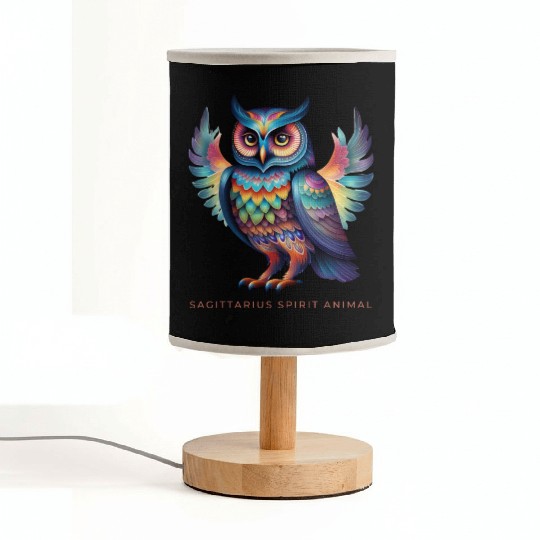 Sagittarius Spirit Animal Owl Alebrije Male Fabric Lamps