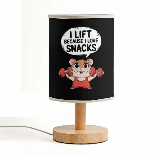 I Lift Because I Love Snacks Cute Gym Hamster Fabric Lamps
