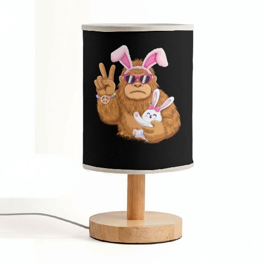 Bigfoot And Bunny Happy Easter Fabric Lamps