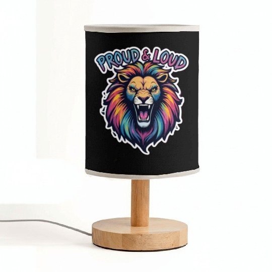 Proud & Loud LGBTQ+ Lion – Fierce Pride Fabric Lamps