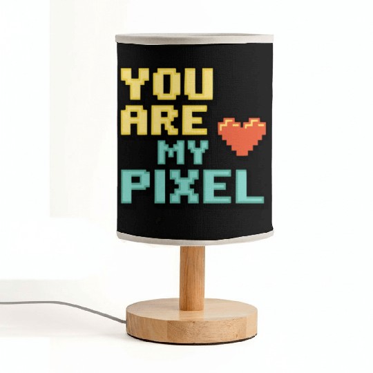 Gamer Valentine's Pixel 8-bit Gaming Couple Fabric Lamps
