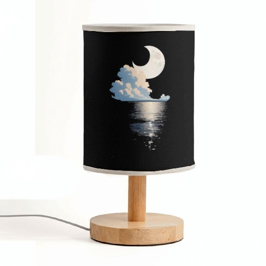 Full Moon Over sea Fabric Lamps