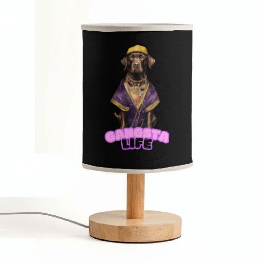 Gangsta Life Chocolate Labrador Fabric Lamps