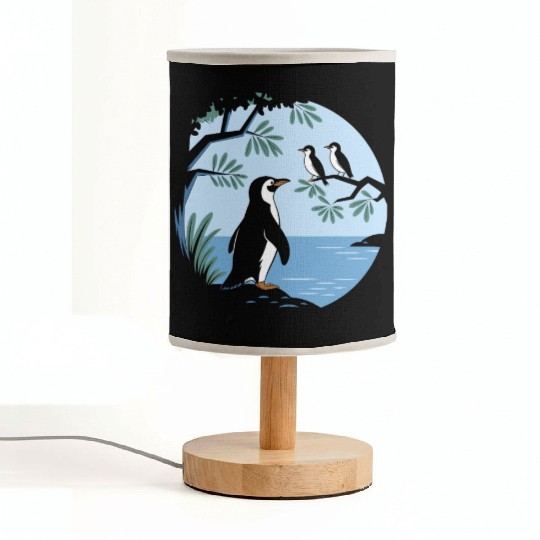 Birdwatching Penguins Nature Scene Fabric Lamps