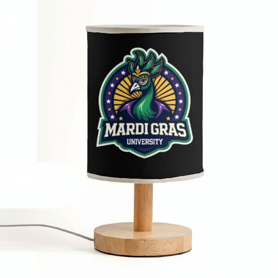 Mardi Gras University Peacock Women's Mardi Gras Fabric Lamps