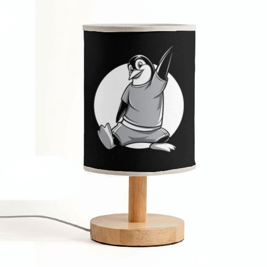 Fitness Penguin Stretch Workout Fun Fabric Lamps