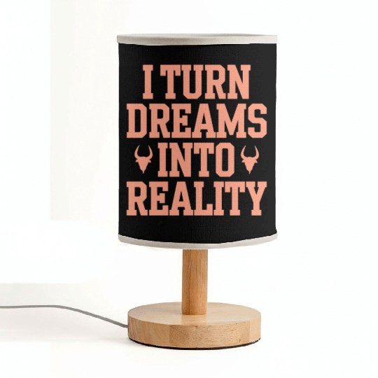 Capricorn Zodiac I Turn Dreams Into Reality Fabric Lamps