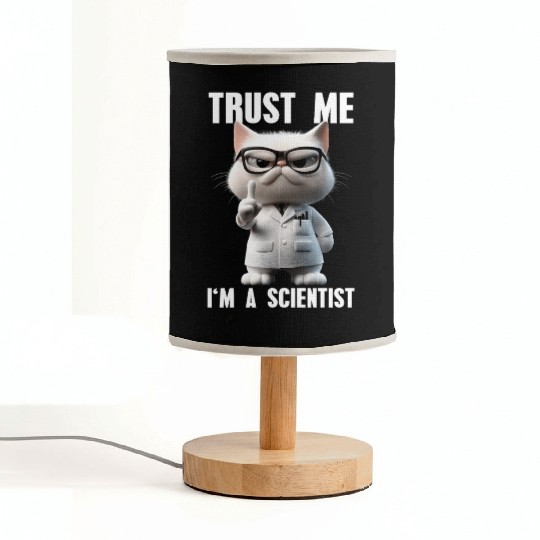 Trust Me I'm A Scientist Science Cat Meme Fabric Lamps