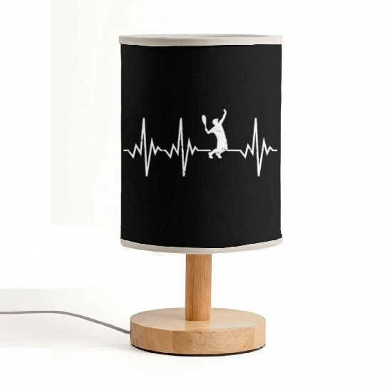 Tennis Player Heartbeat Tennis Coach Gifts | Mens Fabric Lamps