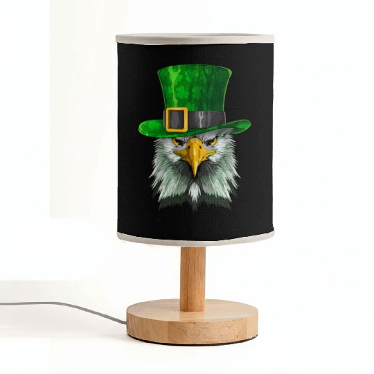 Lucky Bald Eagle St. Patrick’s Day – Irish Pride Fabric Lamps