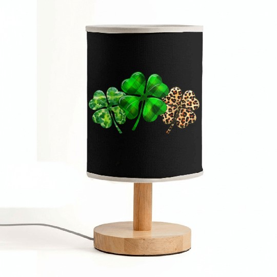 Plaid Shamrock Leopard Camouflage St Patricks Day Fabric Lamps