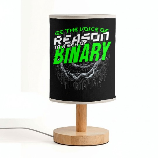 Computer Linguist Voice Of Reason In Binary Fabric Lamps