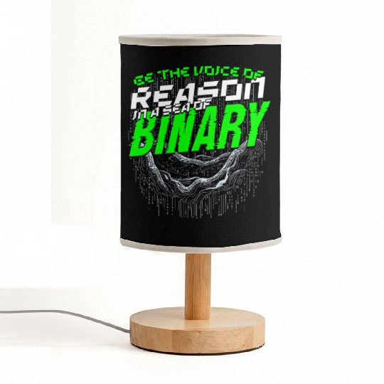 Computer Linguist Voice Of Reason In Binary Fabric Lamps