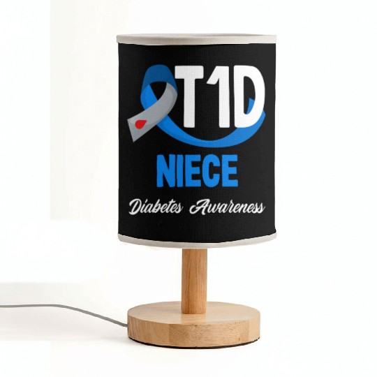 T1D Niece Diabetes Type 1 Awareness Fabric Lamps