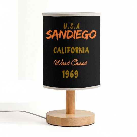 San Diego West Coast California America History Fabric Lamps