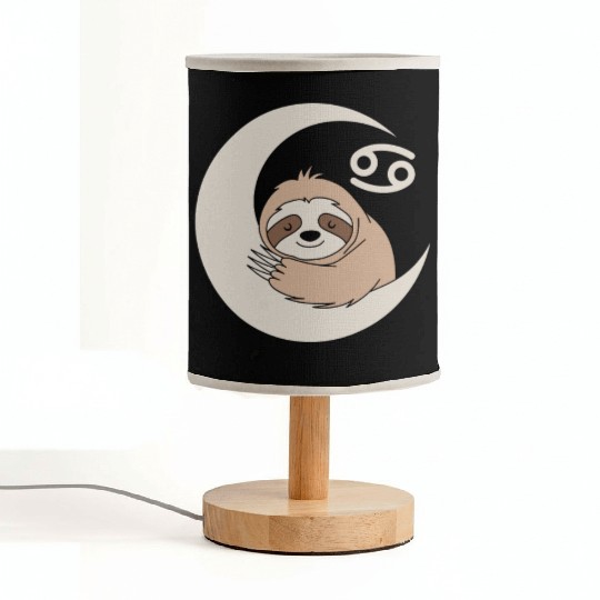 Cancer Zodiac Sloth Embrace the Calmness Fabric Lamps