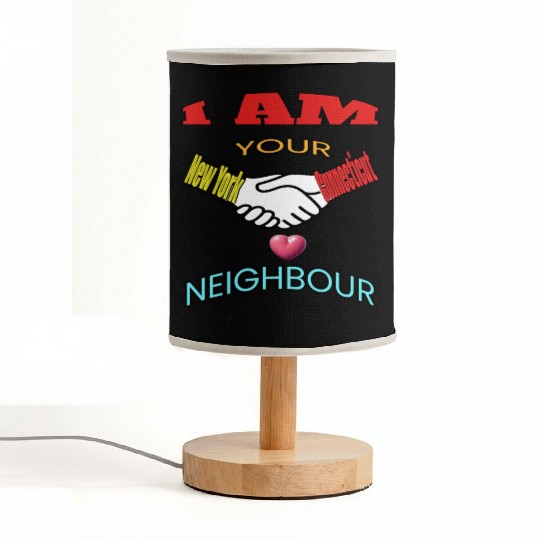 I AM YOUR NEIGHOUR NEW YORK AND CONNECTICUT Fabric Lamps