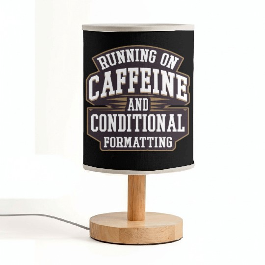 Running on Caffeine for IT Tech and Data Analyst Fabric Lamps