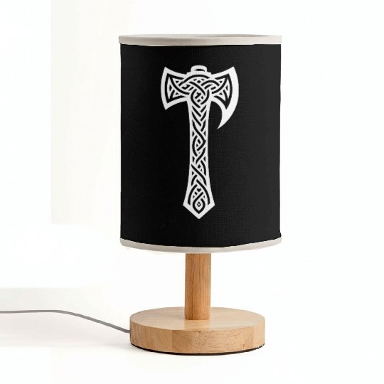 Axe In Celtic Knot Tattoo Style Fabric Lamps