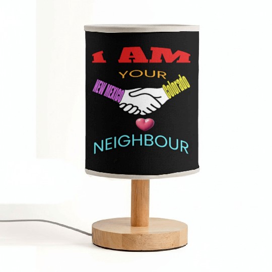 I AM YOUR NEIGHOUR NEW MEXICO AND COLORADO Fabric Lamps