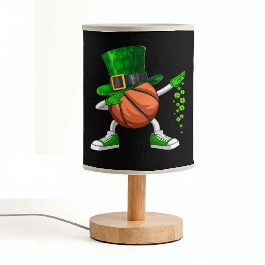 Funny Dabbing Shamrock Basketball St Patrick's Day Fabric Lamps