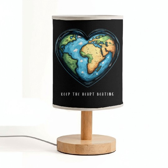 Keep the Heart Beating Environment Earth Day Earth Fabric Lamps
