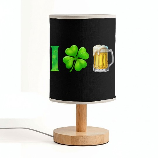 I Shamrock Beer Funny St Patrick's Day I Love Beer Fabric Lamps