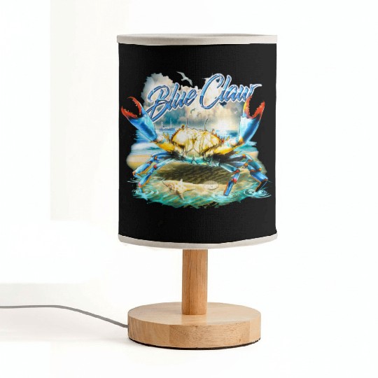 Bass Fishing Blue Claw Crab Fabric Lamps