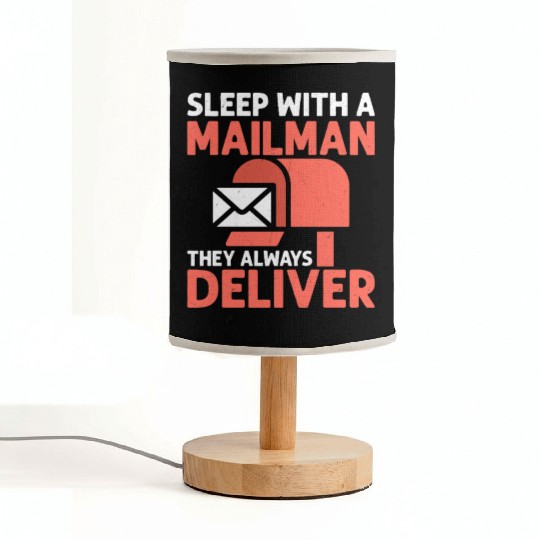 Sleep With A Mailman Mail Carrier Postal Worker Fabric Lamps