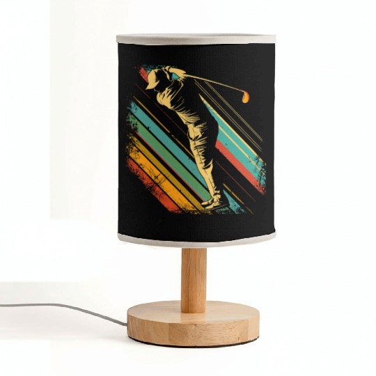Golf Player 80s Look Fabric Lamps